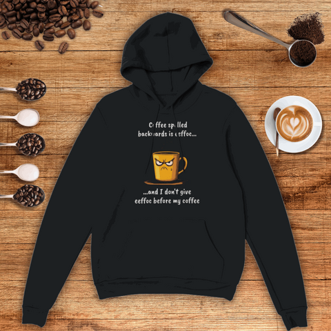 Coffee Spelled Backwards Unisex Pullover Hoodie