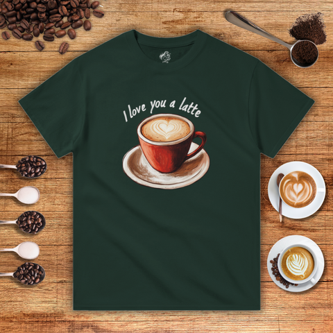 I Love You a Latte Heavyweight Unisex T-shirt