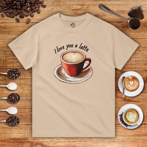 I Love You a Latte Heavyweight Unisex T-shirt
