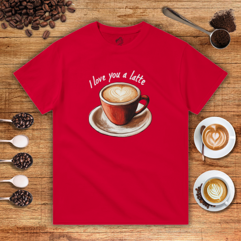 I Love You a Latte Heavyweight Unisex T-shirt