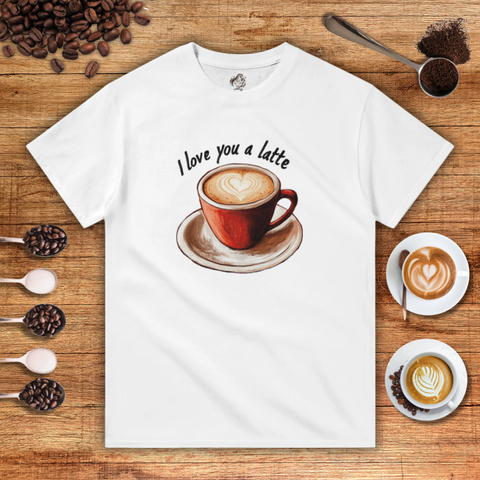 I Love You a Latte Heavyweight Unisex T-shirt
